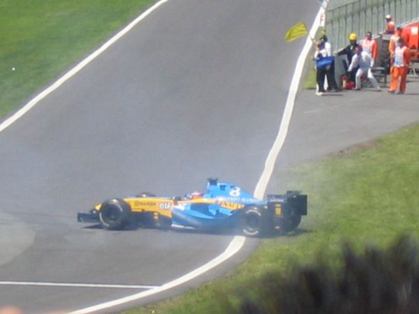 alonso spinning